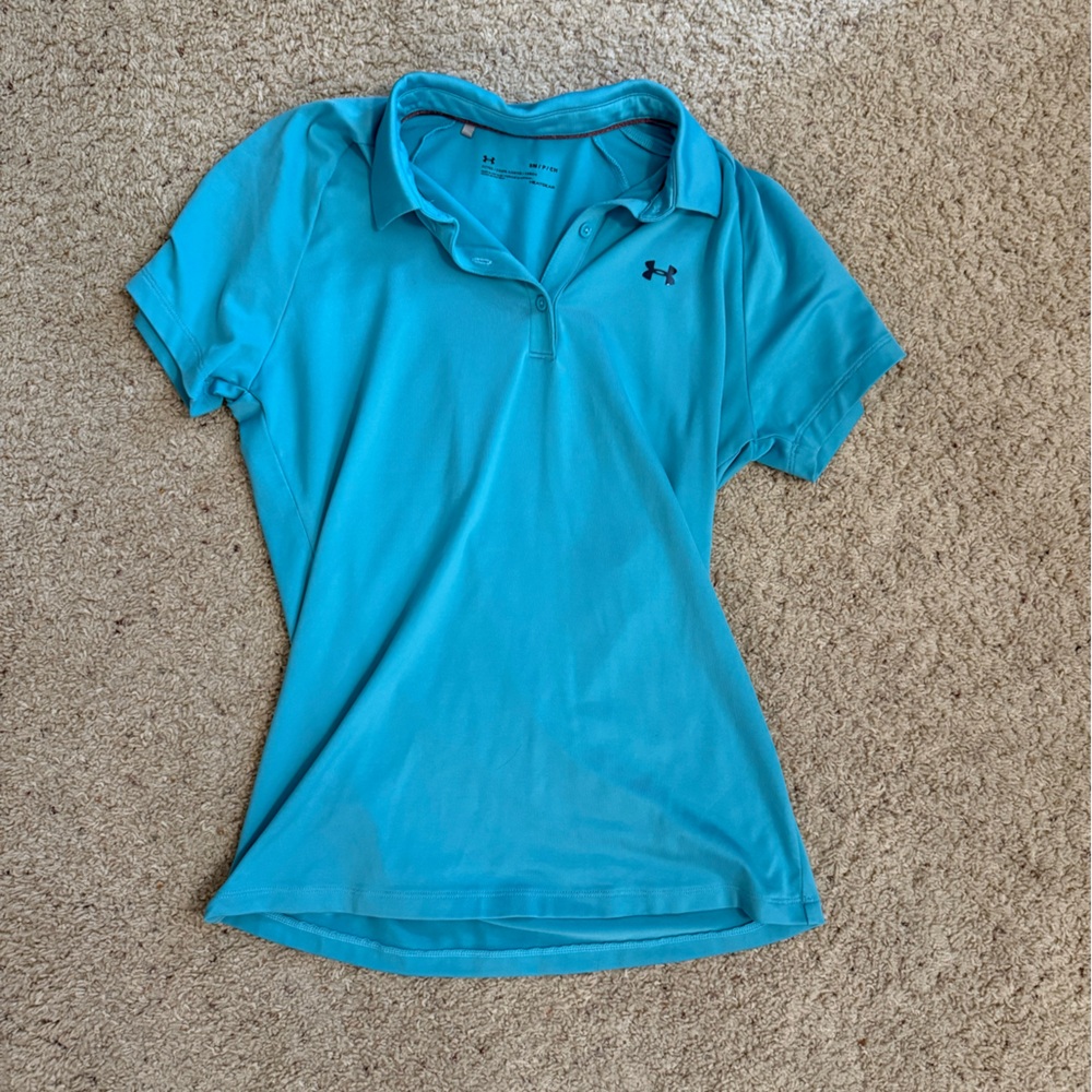 Under Armour Teal Performance Polo - Small